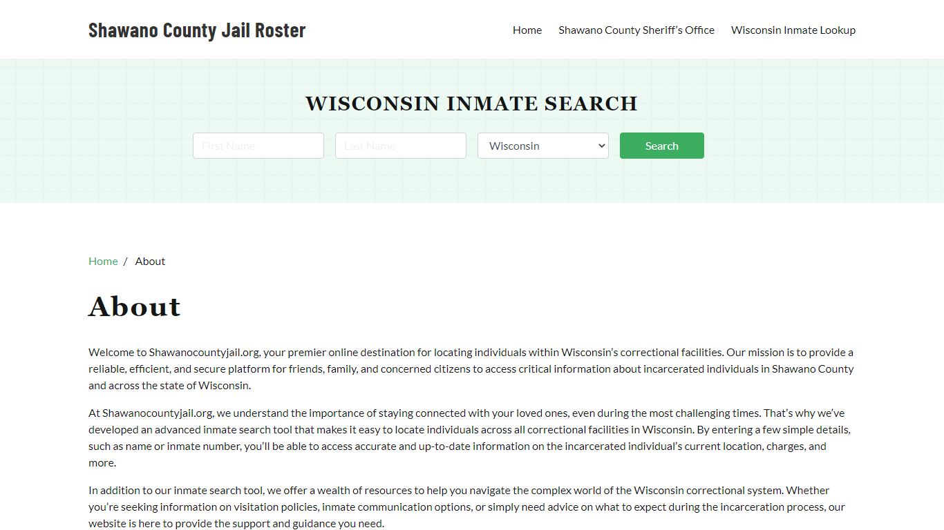 About - shawanocountyjail.org